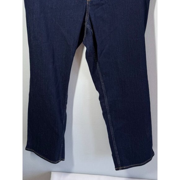 Old Navy Womens Dark Wash High Rise Straight Jeans Plus Size 26 Short NEW - Picture 6 of 12